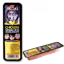 Полувалжное лакомство Alpha Spirit (Альфа Спирит) Dog All Breeds Snacks Chicken для собак всех пород с мясом курицы кубики 35 г (арт as4004335)