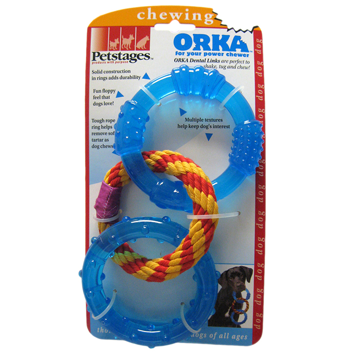 Іграшка Petstages Orka Dental Links Blue кільця для собак 10 см (арт pt239) original1