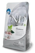 Сухий беззерновий корм Farmina (Фарміна) Dog N&D White Grain Free Sea Bass, Spirulina & Fennel Adult Mini для дорослих собак дрібних порід з м’ясом сибаса, спіруліною та фенхелем 2 кг (арт 176431)