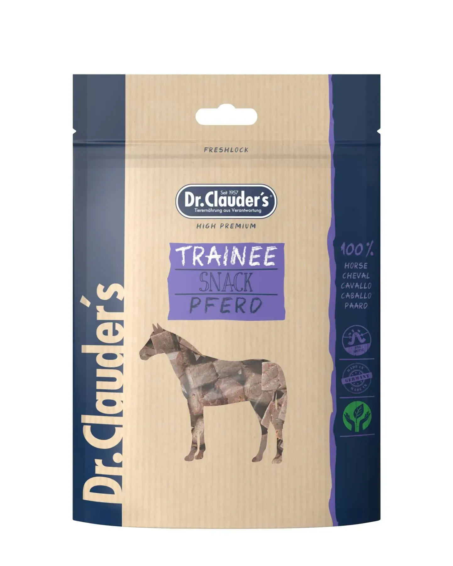 Лакомство беззерновое Dr.Clauder’s (Клаудер) Dog & Cat Grain Free Horse Traine Snack All Life Stages All Breeds для котов и собак всех возрастов и всех пород тренировочные кубики с мясом конины 80 г (арт 33221080)