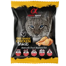 Полувлажное лакомство Alpha Spirit (Альфа Спирит) Cat Snacks Chicken для котов любого возраста кубики с мясом курицы 50 г (арт as8004350)