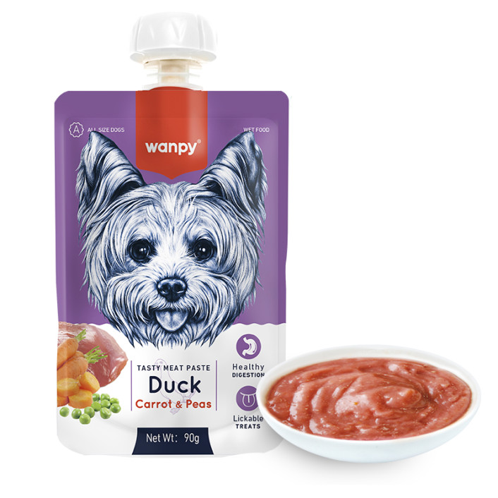 Жидкий корм Wanpy (Ванпи) Dog Duck Carrot&Pea для собак с уткой, морковью и горохом 90 г (арт RA-63)