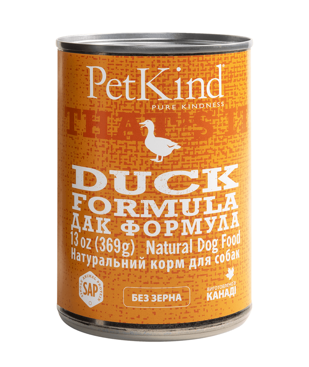 Влажный беззерновой корм PetKind (ПетКайнд) Dog Grain Free Duck Formula All Life Stages All Breeds для собак всех возрастов и всех пород с мясом утки 369 г (арт Pk00520) original1