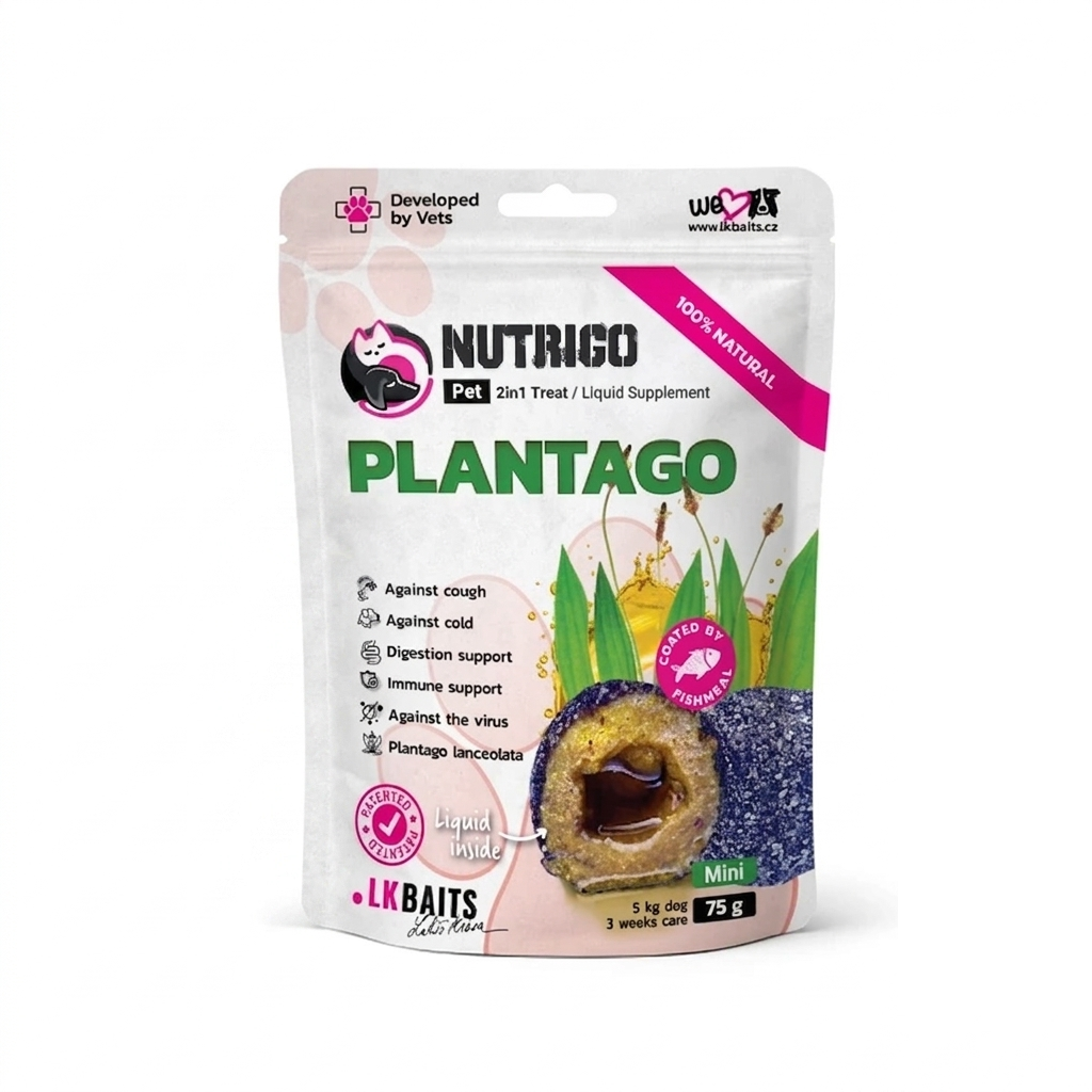 Ласощі LК Baits (ЛК Бейтс) Dog Nutrigo Adult Mini Breed Rabbit & Plantago для дорослих собак малих порід для підтримки імунної системи з м’ясом кролика та сиропом подорожника 75 г (арт 7777026) original1