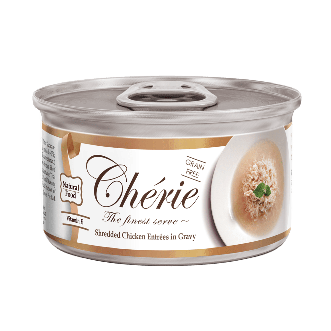 Влажный беззерновой корм Cherie (Чери) Cat Grain Free Chicken All Life Stages для котов всех возрастов кусочки в соусе с мясом курицы 80 г (арт CHS14303) original1
