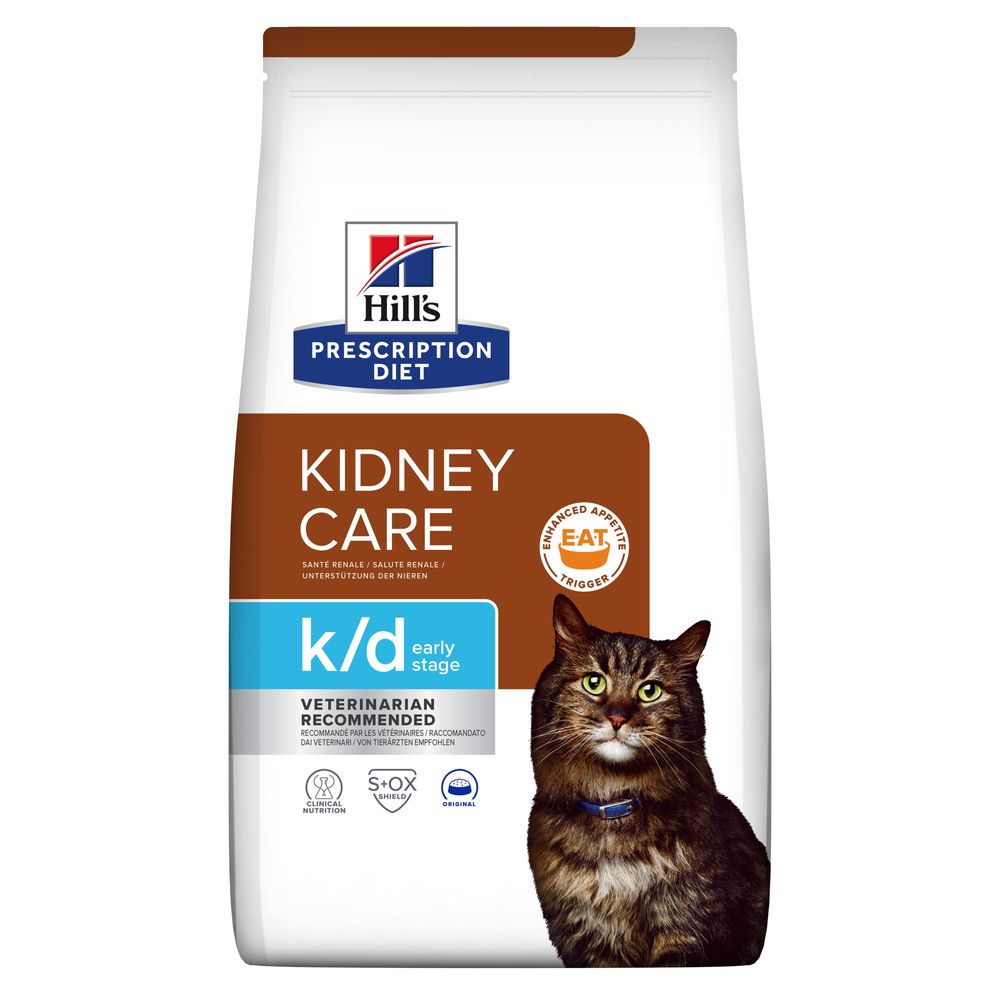 Сухий лікувальний корм Hill`s (Хiлс) Prescription Diet Cat Chicken K/D Early Stage Kidney Care Adult для дорослих котів при ранніх стадіях захворювання нирок з м’ясом курки 1.5 кг (арт 605994) original1