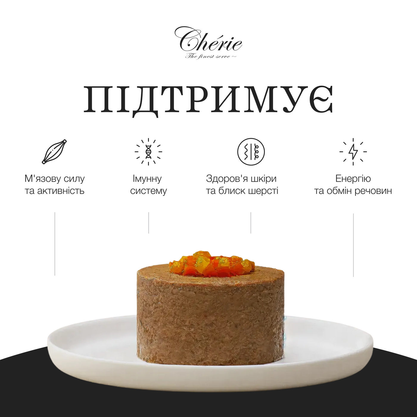 Влажный беззерновой корм Cherie (Чери) Dog Grain Free Chicken & Vegetables Pate All Life Stages All Breeds для собак всех возрастов и всех пород паштет с мясом курицы и овощами 80 г (арт CHT24706) original2
