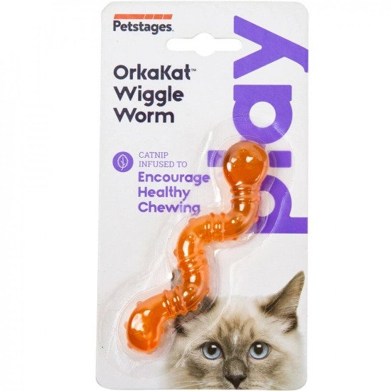 Іграшка Petstages Orkakat Catnip Wiggle Worm для котів 10 см (арт pt329)