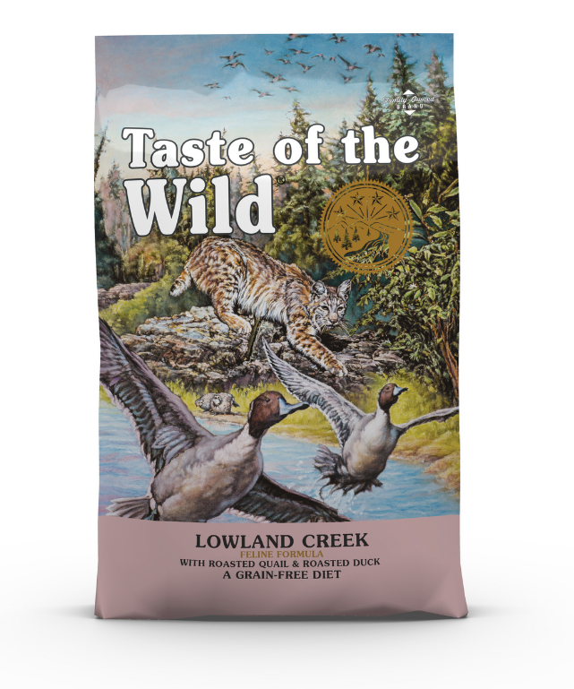 Сухой беззерновой корм Taste of the Wild (Тейст оф зе вайлд) Cat Grain Free Lowland Creek All Life Stages для котов всех возрастов с мясом утки 2 кг (арт 9767-HT18)