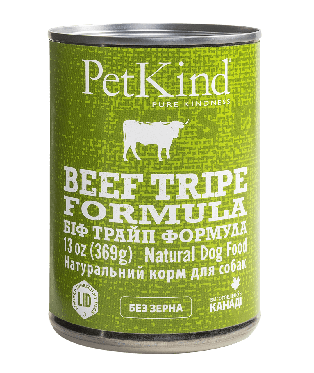 Вологий беззерновий корм PetKind (ПетКайнд) Dog Grain Free Beef Tripe Formula All Life Stages All Breeds для собак будь-якого віку та всіх порід з м'ясом яловичини та яловичим рубцем 369 г (арт Pk00570) original1