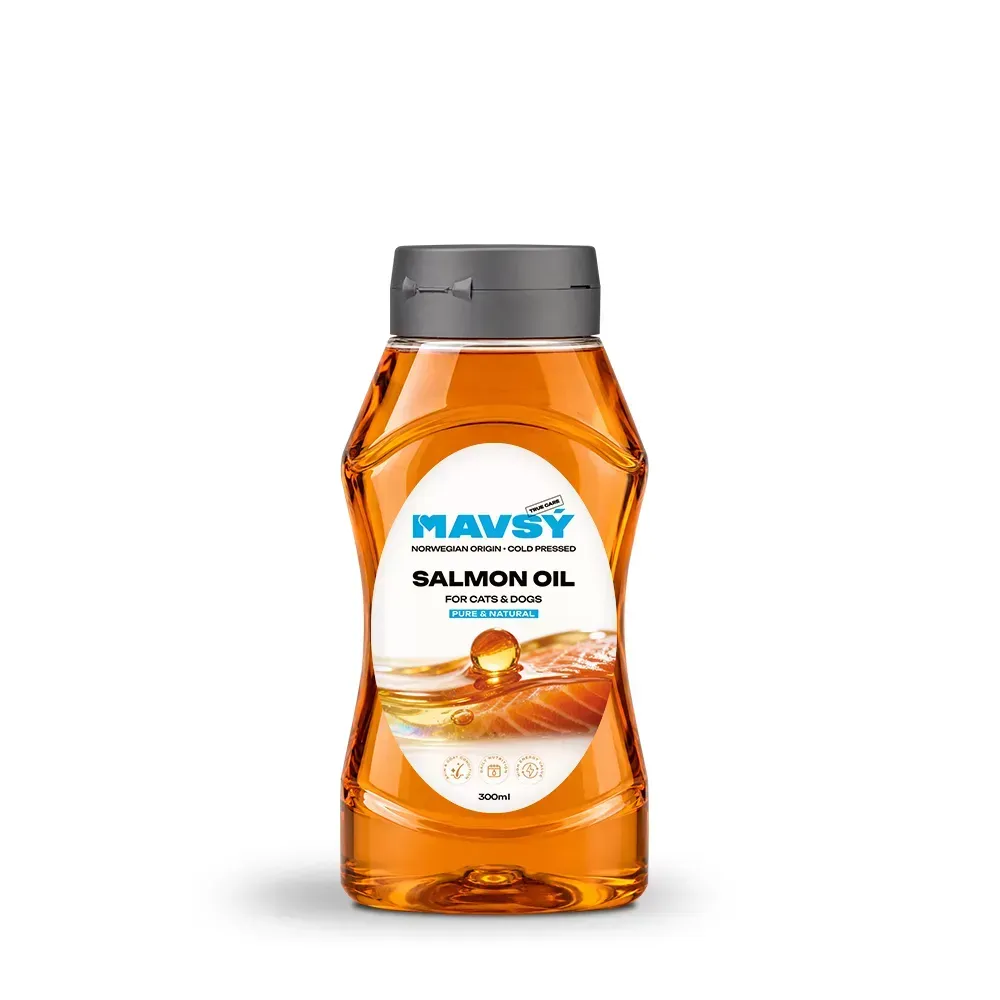 Лососевое масло Mavsy (Мавси) Dog & Cat Salmon Oil All Life Stages All Breeds для собак и котов всех возрастов и всех пород 300 мл (арт 40573) original1