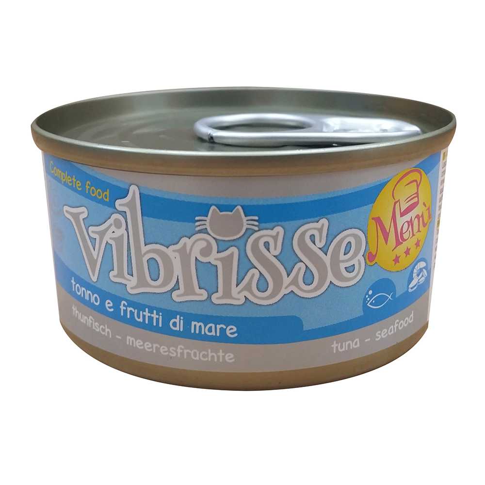 Вологий корм Vibrisse (Вібріс) Menu Tuna Seafood для котів тунець з морепродуктами 70 г (арт C1018079)
