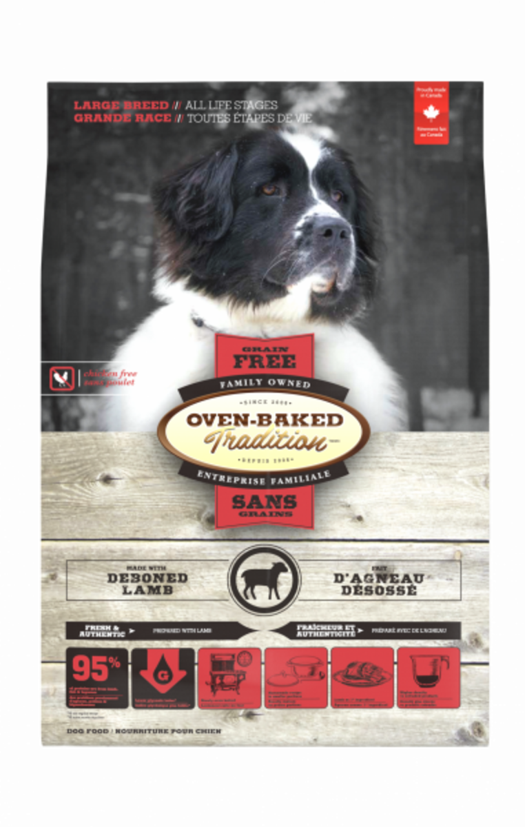 Сухий беззерновий корм Oven-Baked (Овен-Бейкд) Tradition Dog Grain Free Lamb All Life Stages Maxi & Giant для собак будь-якого віку великих та гігантських порід з м’ясом ягняти 2.27 кг (арт 9823-5) original1